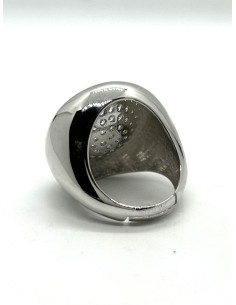 Prsten ze stříbrného kovu zdobený krystaly Swarovski | FRANCINE BRAMLI - 1 2