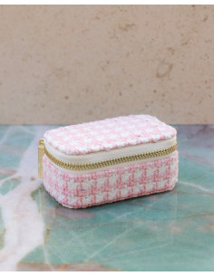 copy of Mini cestovní šperkovnice s motivem kouhoutí stopy -černá | MAISON SCARLET - 1