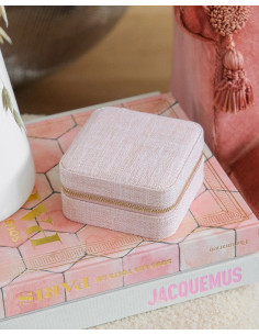 copy of Víkendová šperkovnice v lněném vzhledu - béžová | MAISON SCARLET - 1