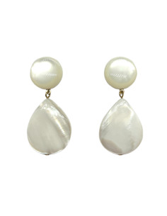 Visací náušnice s perleťovým vzhledem | FRANCINE BRAMLI - 1