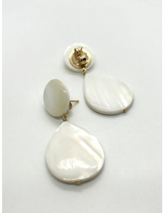Visací náušnice se vzhledem perleti | FRANCINE BRAMLI 2