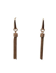 Závěsné náušnice se střapcem v měděném odstínu | FRANCINE BRAMLI - 1