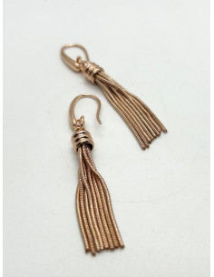 Závěsné náušnice se střapcem v měděném odstínu | FRANCINE BRAMLI 2