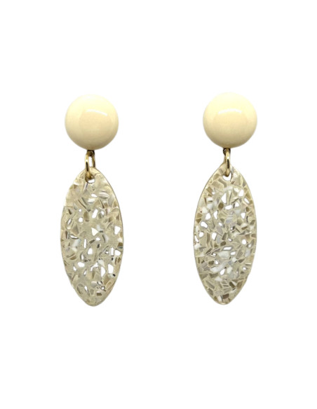 Visací náušnice s Terrasso ověsem s perletí | FRANCINE BRAMLI - 1