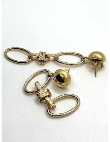 Visací náušnice z kovu ve zlaté barvě | FRANCINE BRAMLI - 2