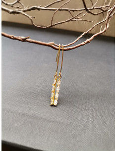 Visací delší náušnice zdobené zirkony | PIOU PIOU - 1 2