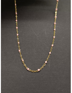 Golden chain with soft pink details | PIOU PIOU - 1