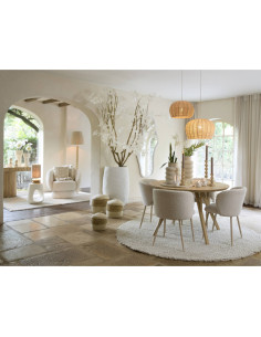 Závěsné svítidlo se stínidlem Ø51 z rafie | LIGHT & LIVING 2