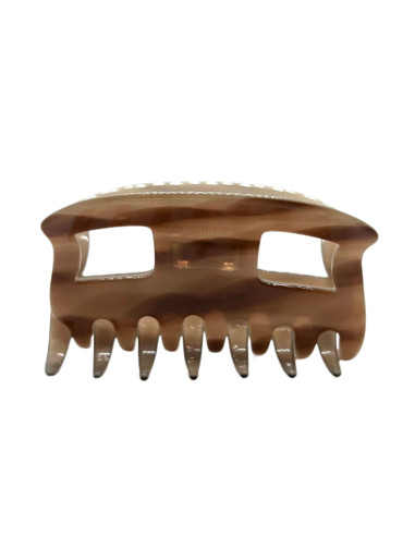 Skřipec do vlasů melírovaný hnědý 9cm | FRANCINE BRAMLI