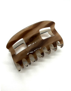 Skřipec do vlasů melírovaný hnědý 9cm | FRANCINE BRAMLI 2