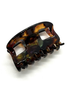 Skřipec do vlasů v hnědé melírované barvě 6cm | FRANCINE BRAMLI 2