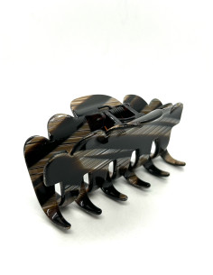 Skřipec do vlasů ve vzhledu onyx 9cm | FRANCINE BRAMLI 2