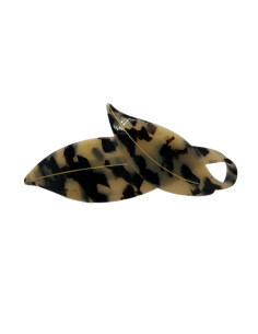 Spona do vlasů ve tvaru listů s želvovinovým vzorem | FRANCINE BRAMLI
