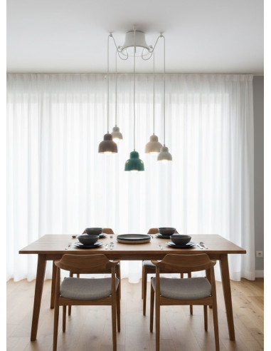 Ceiling light Berimbau with 5 shades, C 2608 | FERROLUCE - 2