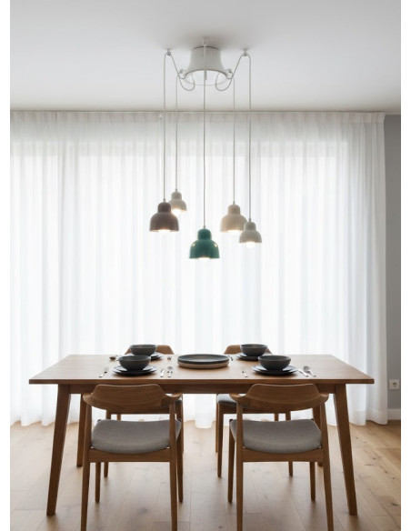 Ceiling light Berimbau with 5 shades, C 2608 | FERROLUCE - 2