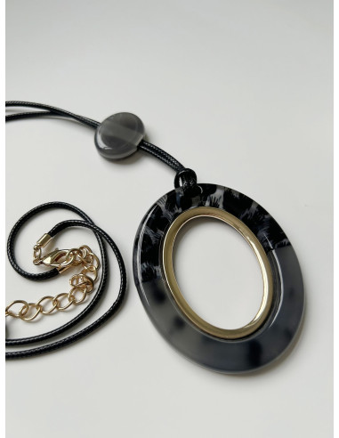 Náhrdelník s ověsem, šedý | LORIANE