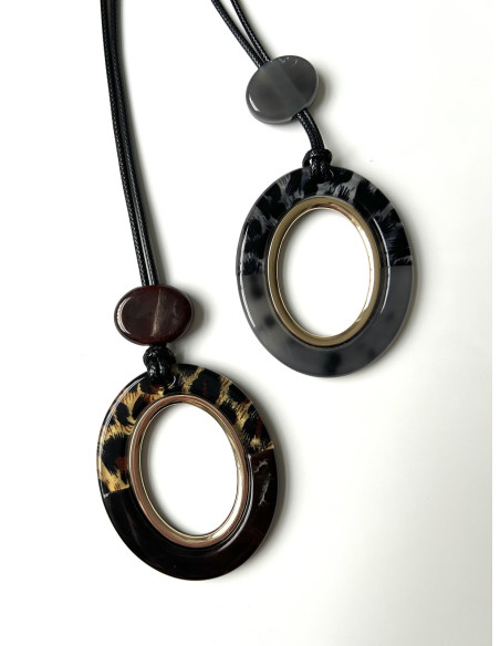 Náhrdelník s ověsem, šedý | LORIANE