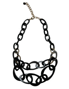 Náhrdelník černý lesklý | LORIANE