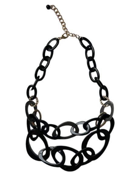 Náhrdelník černý lesklý | LORIANE