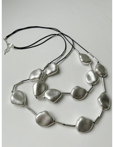 Náhrdelník s kameny, stříbrný  | LORIANE