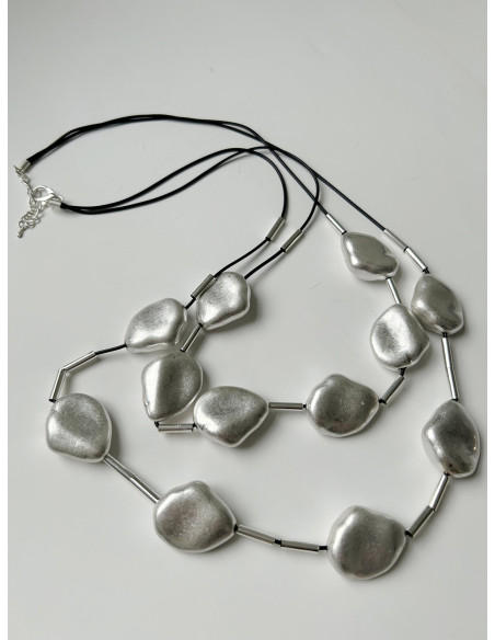 Náhrdelník s kameny, stříbrný  | LORIANE