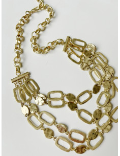 Víceřadý náhrdelník s kameny, zlatý  | LORIANE 2