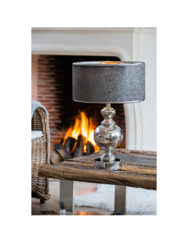 Tvarovaná stolní lampa z kovu ve stříbrné barvě - bez stínítka | LIGHT & LIVING a