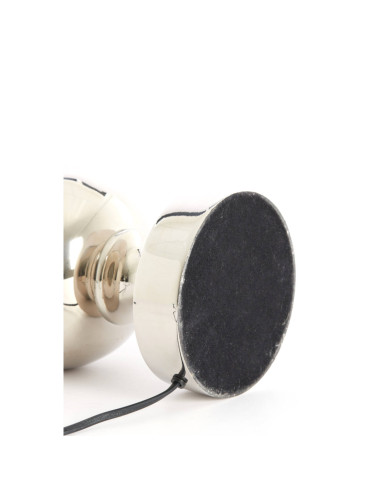 Tvarovaná stolní lampa z kovu ve stříbrné barvě - bez stínítka | LIGHT & LIVING f