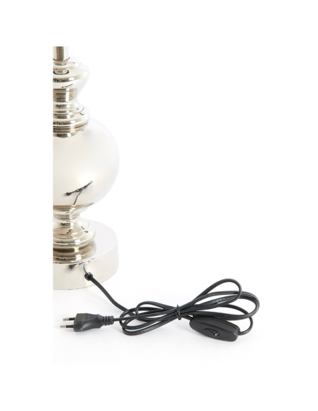 Tvarovaná stolní lampa z kovu ve stříbrné barvě - bez stínítka | LIGHT & LIVING g