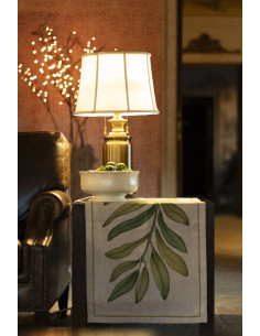 Lněný běhoun na stůl s potiskem Tamarindo 50x170 | TESSITURA TOSCANA TELERIE 2