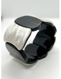 Náramek černý s třpytem  | LORIANE 2