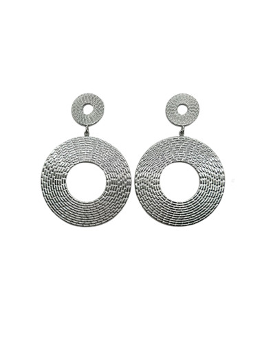 Náušnice tepané stříbrné  | LORIANE