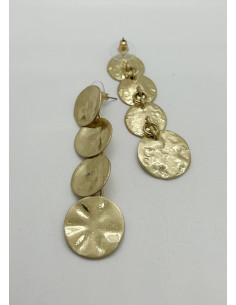 Náušnice spojená kolečka zlatá | LORIANE 2