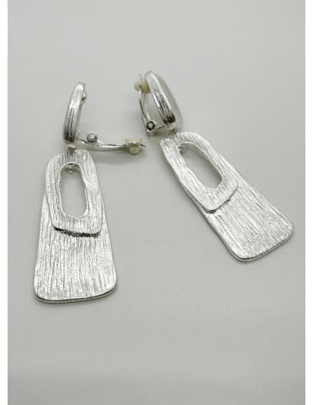 Klipsové náušnice stříbrné | LORIANE