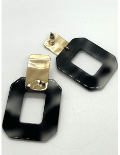 Náušnice melírované se zlatým detailem | LORIANE 2