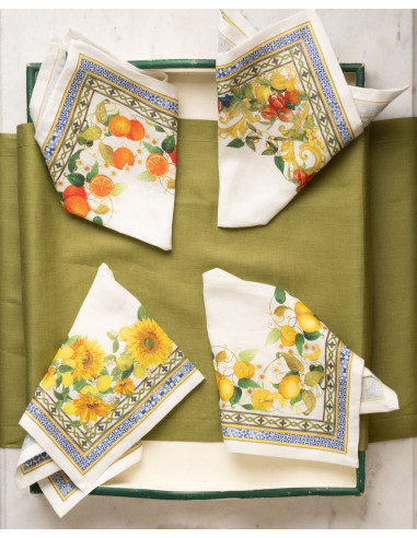 4Dinner - set of cloth napkins Amalfi | TESSITURA TOSCANA TELERIE - 1