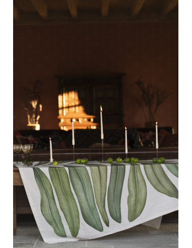 Lněný ubrus s potiskem Tamarino 160x230 | TESSITURA TOSCANA TELERIE a