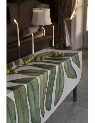 Lněný ubrus s potiskem Tamarino 160x230 | TESSITURA TOSCANA TELERIE c