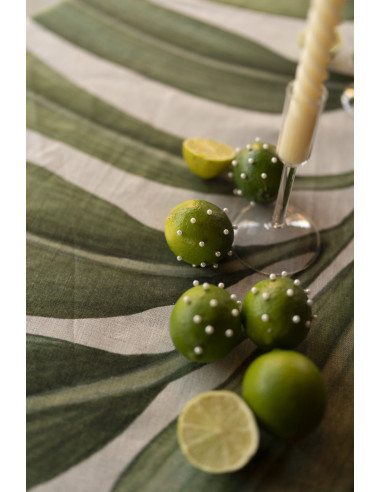 Lněný ubrus s potiskem Tamarino 160x230 | TESSITURA TOSCANA TELERIE d