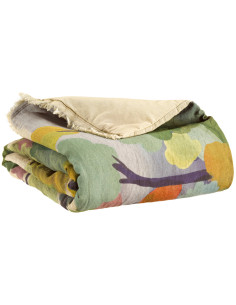 Lněný dekorativní přehoz Zeff Melio Multico 85x200 | VIVARAISE