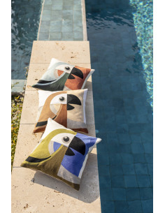 Vyšívaný povlak pro polštář Loro Naturel 45x45 | VIVARAISE 2