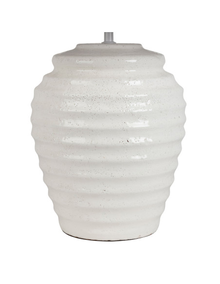 Keramická stolní lampa Tahra se stínítkem, bílá | CÔTÉ TABLE a