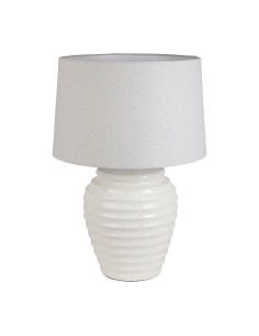 Keramická stolní lampa Tahra se stínítkem, bílá | CÔTÉ TABLE