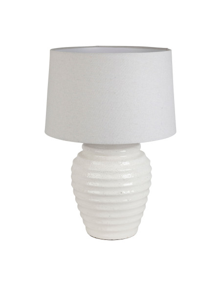 Keramická stolní lampa Tahra se stínítkem, bílá | CÔTÉ TABLE