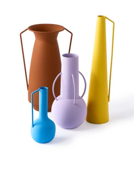 Kovová váza Roman - světle modrá | POLS POTTEN c