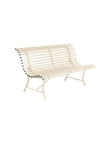 Zahradní kovová lavička Louisiane š.150 | FERMOB latté beige