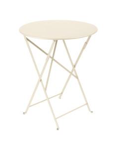 Kovový skládací stůl Bistro Ø60 | FERMOB latté beige
