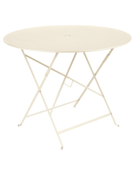 Kovový skládací stůl Bistro Ø96 | FERMOB latté beige