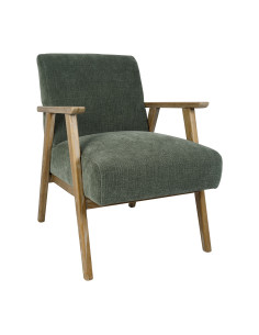 Dřevěné křeslo Terye s khaki čalouněním | CÔTÉ TABLE