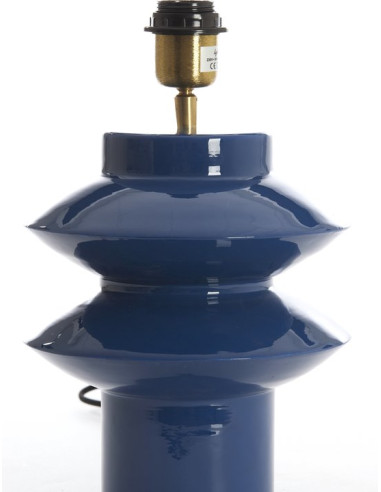 Tvarovaná stolní lampa z kovu v kobaltově modré - bez stínítka | LIGHT & LIVING b